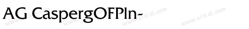 AG CaspergOFPln字体转换